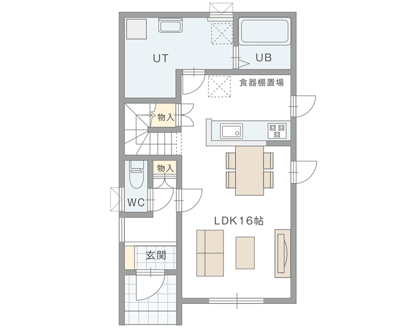 図：1Fの間取り図