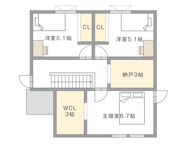 図：HC30-8S 2Fの間取り図