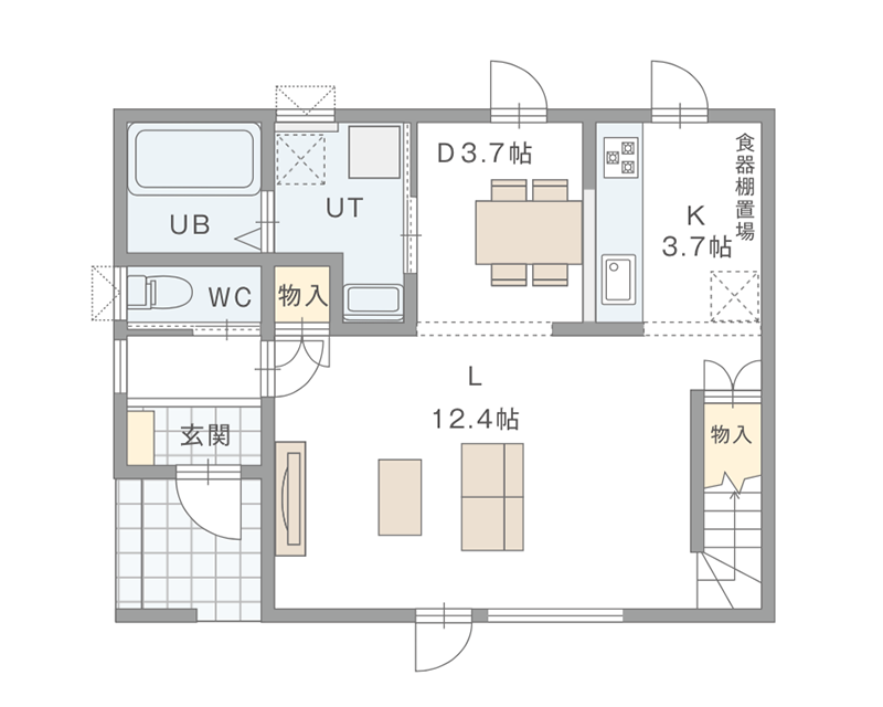 図：1Fの間取り図