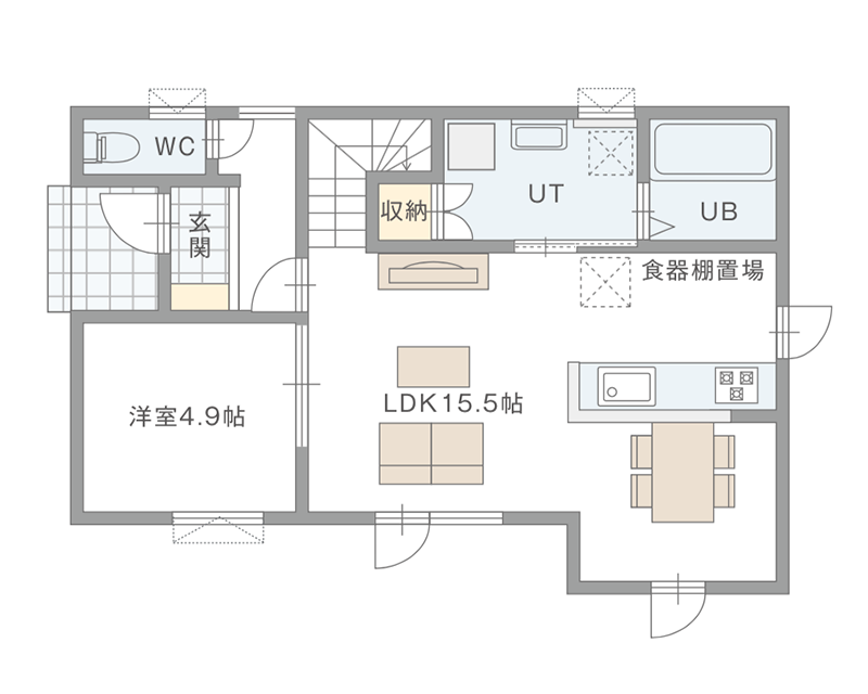 図：1Fの間取り図
