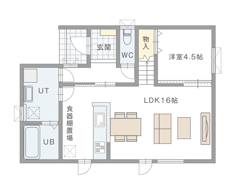 図：1Fの間取り図