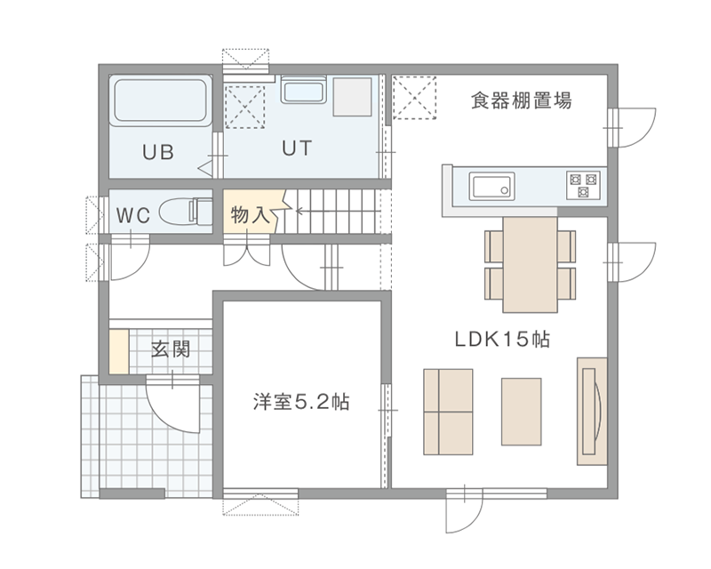 図：1Fの間取り図