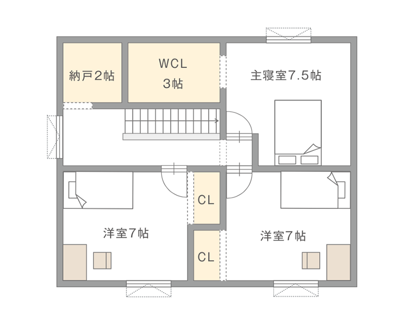 図：2Fの間取り図