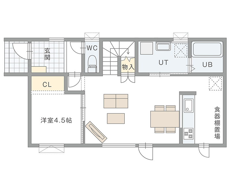 図：1Fの間取り図
