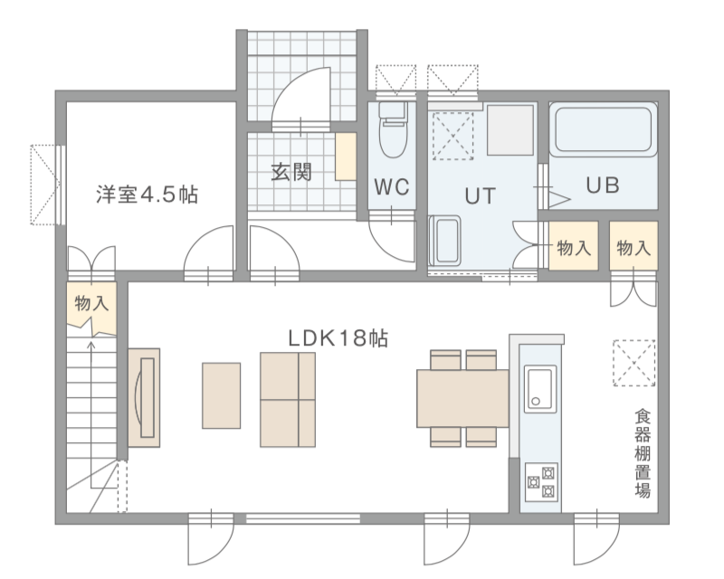 図：HC35-2N 1Fの間取り図