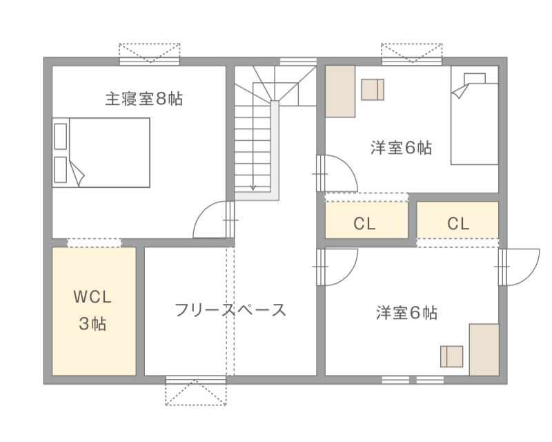 図：HC35-5S 2Fの間取り図