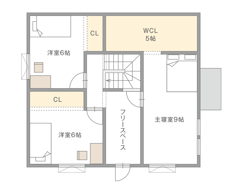 図：HC36-3E 2Fの間取り図
