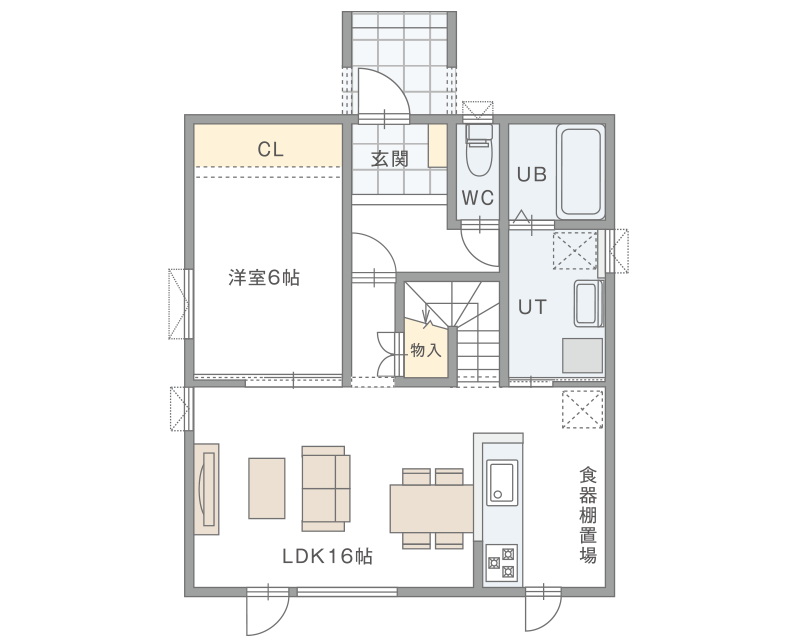 図：HC37-2N 1Fの間取り図