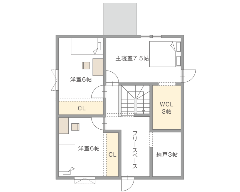 図：HC37-2N 2Fの間取り図