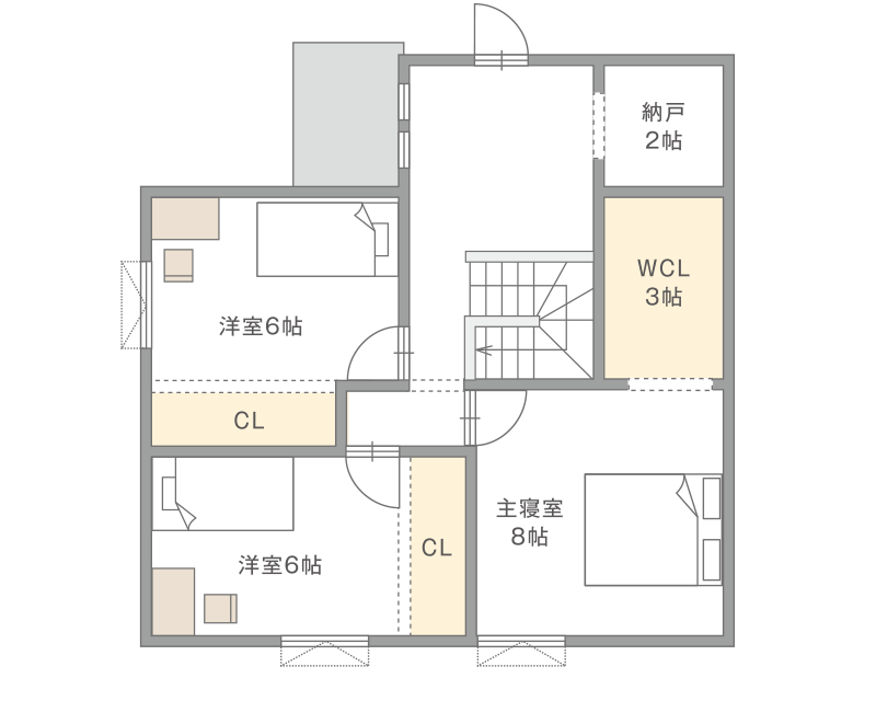 図：HC37-3w 2Fの間取り図
