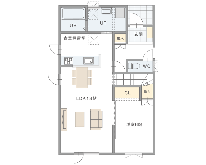 図：HC38-3N 1Fの間取り図