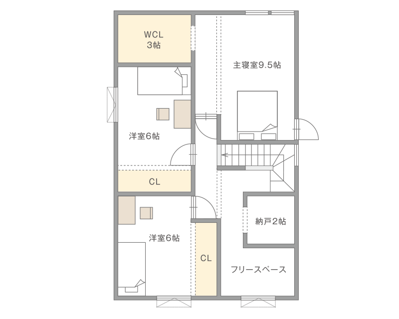 図：HC38-3N 2Fの間取り図