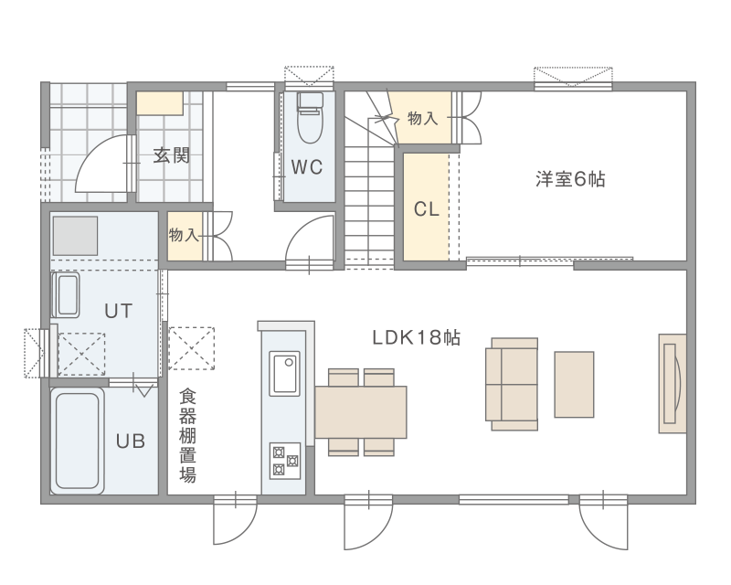 図：HC38-4n 1Fの間取り図